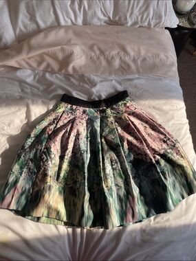 Ted Baker London Floral Circle Skirt in Pink, Green and Black, *see notes